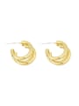 thumb Brass Geometric Minimalist Stud Trend Korean Fashion Earring 0