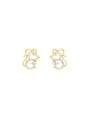 thumb Brass Cubic Zirconia Mouse Cute Stud Trend Korean Fashion Earring 0