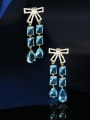 thumb Brass Cubic Zirconia Bowknot Geometric Luxury Cluster Earring 2
