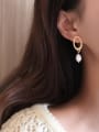 thumb Copper Imitation Pearl Geometric Minimalist Drop Trend Korean Fashion Earring 1