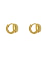 thumb Brass Geometric Minimalist Huggie Trend Korean Fashion Earring 0