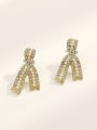 thumb Brass Cubic Zirconia Geometric Hip Hop Drop Trend Korean Fashion Earring 0