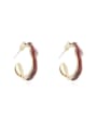 thumb Copper Enamel Geometric Minimalist Stud Trend Korean Fashion Earring 0
