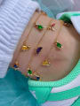thumb Brass Cubic Zirconia Multi Color Irregular Minimalist Necklace 1