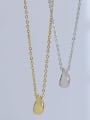 thumb Brass Water Drop Minimalist Stainless steel Chain Necklace 1
