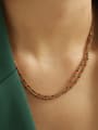 thumb Brass Cubic Zirconia Geometric Minimalist Necklace 2
