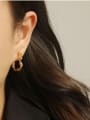 thumb Brass Geometric Vintage Twisted winding line earrings Hoop Earring 1