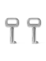 thumb Titanium Steel Key Minimalist Stud Earring 0