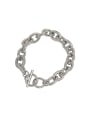 thumb Brass Geometric Chain Minimalist Link Bracelet 0