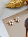thumb Copper Imitation Pearl Flower Minimalist Hook Trend Korean Fashion Earring 2