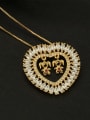 thumb Brass Cubic Zirconia Heart Dainty  Pendant Necklace 2