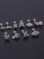 thumb Stainless steel with Cubic Zirconia Ear Bone Nail/Puncture Earring 2