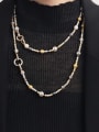 thumb Brass Imitation Pearl Irregular Minimalist Beaded Necklace 1