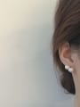thumb Alloy Imitation Pearl Geometric Cute Stud Earring 3