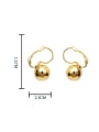 thumb Brass Ball Minimalist Huggie Earring 2