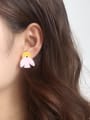 thumb Alloy Acrylic Leaf Cute Stud Earring 1