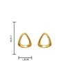 thumb Brass Hollow  Triangle Minimalist Earring 2