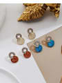 thumb Copper Cubic Zirconia  Minimalist Geometric Stud Trend Korean Fashion Earring 2