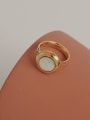 thumb Brass Shell Round Trend Band Ring 2