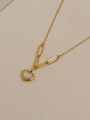 thumb Brass Shell Heart Minimalist  Pendant Trend Korean Fashion Necklace 2