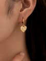 thumb Brass Rhinestone Heart Minimalist Huggie Earring 1
