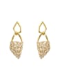 thumb Brass Cubic Zirconia Geometric Dainty Drop Trend Korean Fashion Earring 0