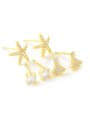 thumb Brass Imitation Pearl Sea Star Minimalist Stud Earring 1