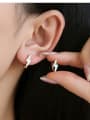 thumb Brass Enamel Geometric Dainty Stud Earring 1