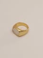 thumb Brass Shell Geometric Vintage Band Fashion Ring 1