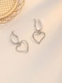 thumb Copper Hollow Heart Minimalist Huggie Trend Korean Fashion Earring 3