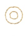 thumb Brass hollow Geometric chain Vintage pendant Necklace 0