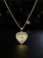thumb Brass Cubic Zirconia Heart Trend Regligious Virgin mary Pendant Necklace 1