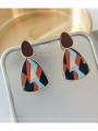 thumb Copper Fabric Triangle Minimalist Drop Trend Korean Fashion Earring 2