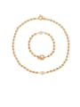 thumb Brass Bead Round Vintage Fashion round bead chain Necklace 0
