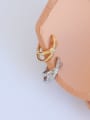 thumb Brass Cubic Zirconia Geometric Minimalist Single Earring 0