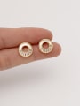 thumb Brass Shell Geometric Minimalist Stud Trend Korean Fashion Earring 1