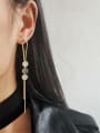 thumb Copper Shell Tassel Minimalist Threader Trend Korean Fashion Earring 1