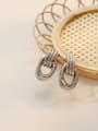 thumb Copper Fashion Simple oval twisted Trend Korean Fashion Earrings Stud Trend Korean Fashion Earring 3