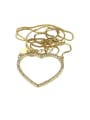 thumb Brass Cubic Zirconia Heart Minimalist Pendant Necklace 1