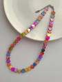 thumb Stainless steel Shell Multi Color Heart Trend Necklace 2