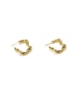 thumb Brass Geometric Vintage Twisted winding line earrings Hoop Earring 2