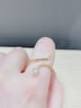 thumb Brass Cubic Zirconia Snake Dainty Band Ring 1