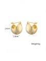 thumb Brass Geometry Minimalist Huggie Earring 2