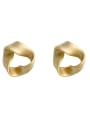 thumb Brass Holllow Geometric Minimalist Clip Earring 0