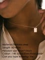 thumb Titanium Steel Rectangle Minimalist  Trpe Lettering  Pendant Necklace 3