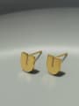 thumb Brass Letter U Shape Minimalist Stud Earring( Single-Only One) 2