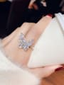 thumb Alloy+ Rhinestone White Butterfly Trend Statement Ring/Free Size Ring 1