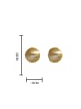 thumb Brass Smooth Round Ball Minimalist Clip Earring 2