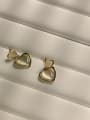 thumb Copper Cats EyE Acrylic Heart Minimalist Stud Trend Korean Fashion Earring 1