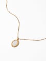 thumb Brass Shell Geometric Vintage Necklace 2